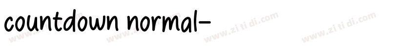 countdown normal字体转换